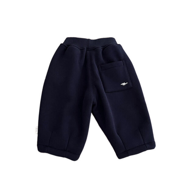 Fleece-lined Embroidered Thickened Casual Warm Pants - Image 6
