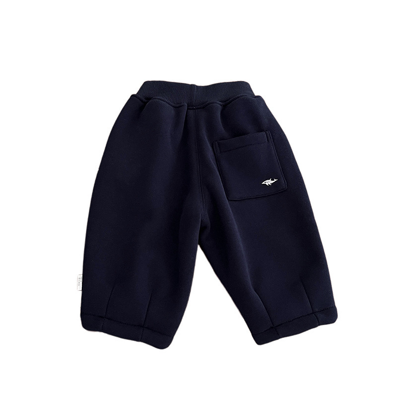 Fleece-lined Embroidered Thickened Casual Warm Pants - Image 6