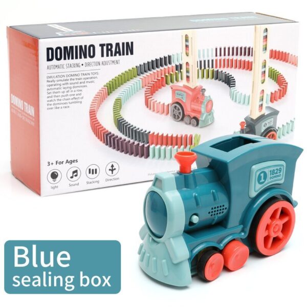 Domino Train Toys Baby Toys Car Puzzle Automatic Release Licensing Electric Building Blocks Train Toy - Image 17