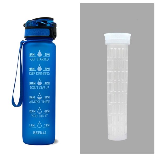 1L Tritan Water Bottle With Time Marker Bounce Cover Motivational Water Bottle Cycling Leakproof Cup For Sports Fitness Bottles - Image 26