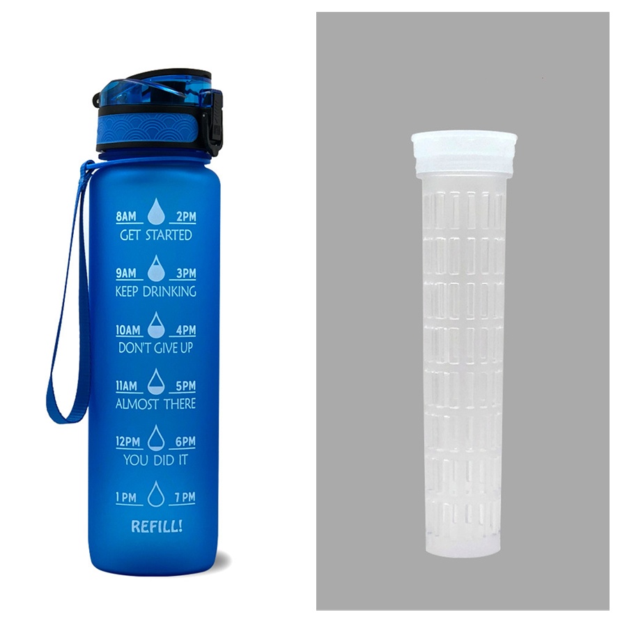 1L Tritan Water Bottle With Time Marker Bounce Cover Motivational Water Bottle Cycling Leakproof Cup For Sports Fitness Bottles - Image 26
