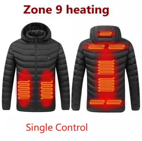 Winter Smart Heating Cotton USB Charging Heating Cotton Men's Jacket - Image 11