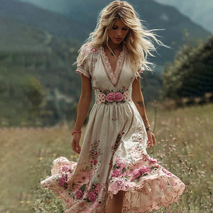 Women's Loose Printed Skirt New Style Dress - Image 3