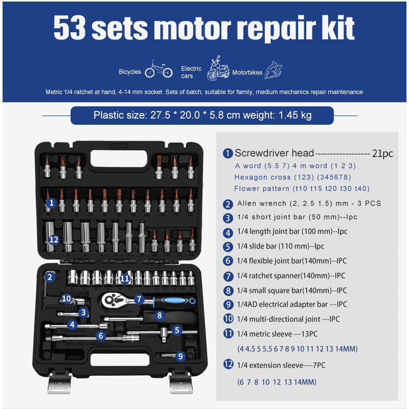 Socket Ratchet Wrench Set Repair Tools - Image 10