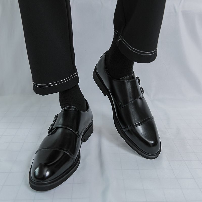 Pointed-toe Business Formal Leather Boots