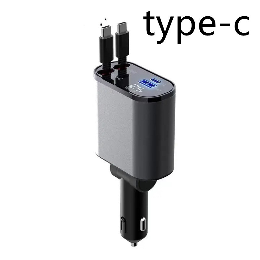 Metal Car Charger 100W Super Fast Charging Car Cigarette Lighter USB And TYPE-C Adapter - Image 23