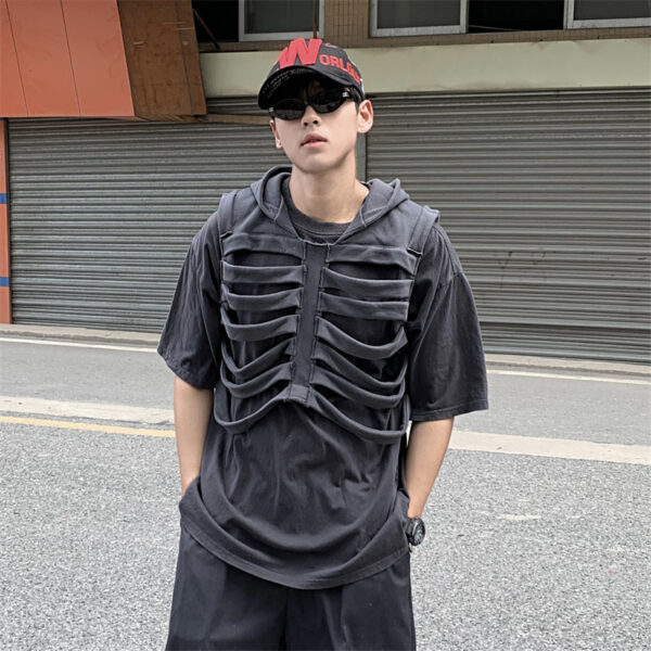 Loose, Versatile Designer-style Sleeveless Hooded Tank Top