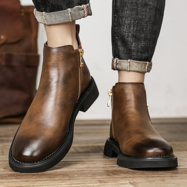 Slip-on Business High-top Casual Ankle Boots - Image 5