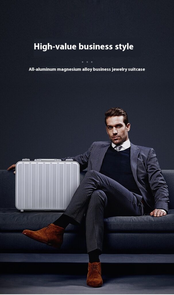 Portable Handheld Aluminum Alloy Jewelry Box