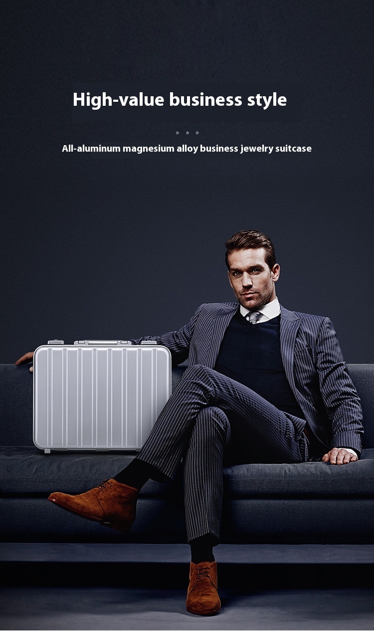 Portable Handheld Aluminum Alloy Jewelry Box - Image 2
