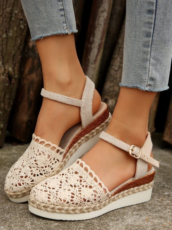 Women's Outerwear Hemp Rope Lace Casual Sandals - Image 3