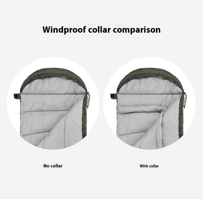 Naturehike Series Envelope Hooded Sleeping Bag Outdoor Camping Autumn And Winter Cold-proof Double - Image 15