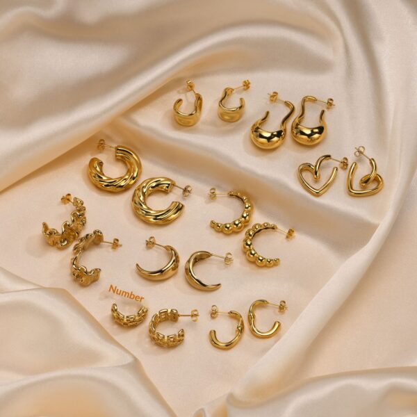 Elegant All-match Stainless Steel Earrings - Image 9