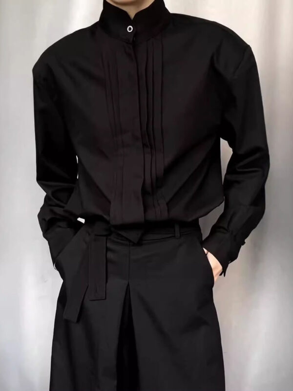 Men's Pleated Shoulder Padded Shirt - Image 2
