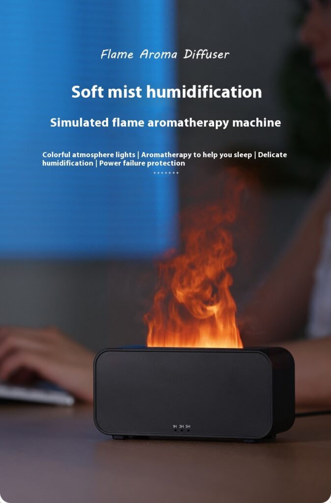 Timing Simulation Aroma Diffuser Usb Household Flame Humidifier  Aromatherapy Machine Spray Air Flame Humidifier Diffuser