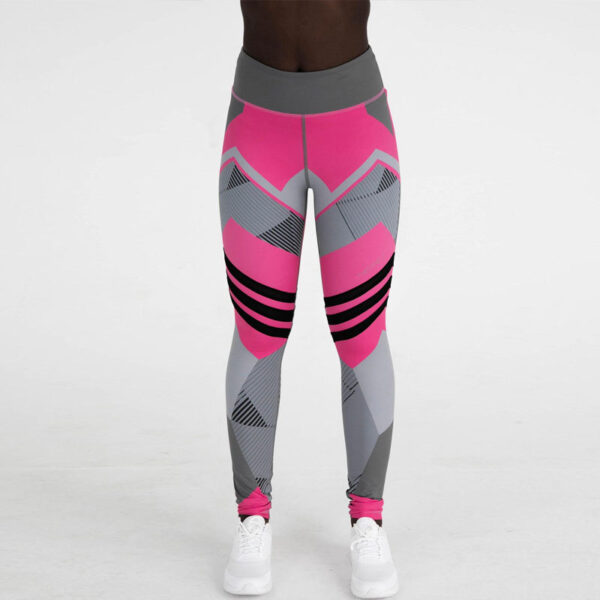 Printed Reflective Sport Yoga Pants Women Fitness Gym Leggings Running Compression Tights Quick Dry Sport Clothes Trousers - Image 5