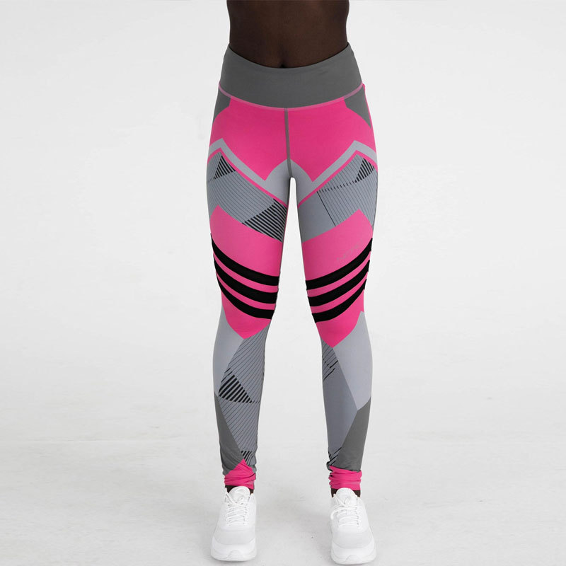 Printed Reflective Sport Yoga Pants Women Fitness Gym Leggings Running Compression Tights Quick Dry Sport Clothes Trousers - Image 5