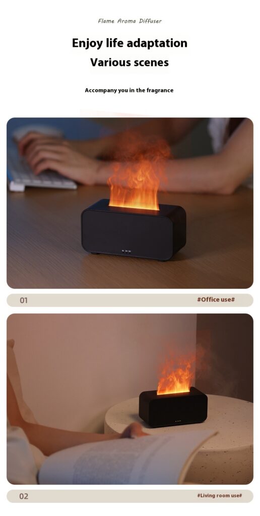 Timing Simulation Aroma Diffuser Usb Household Flame Humidifier  Aromatherapy Machine Spray Air Flame Humidifier Diffuser
