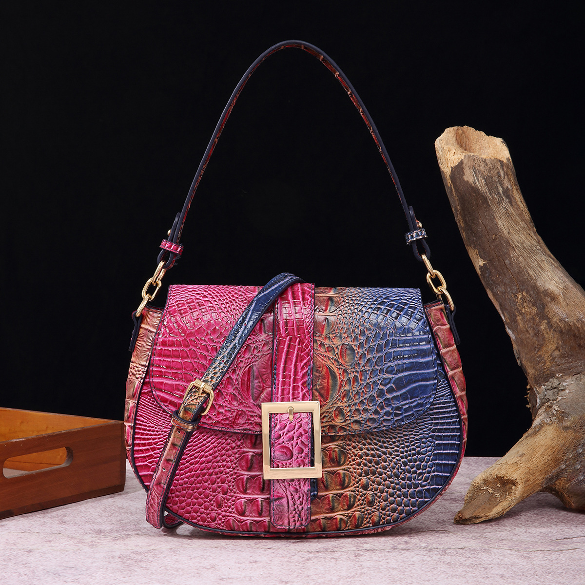 Handheld armpit crossbody baguette women's bag - Image 25