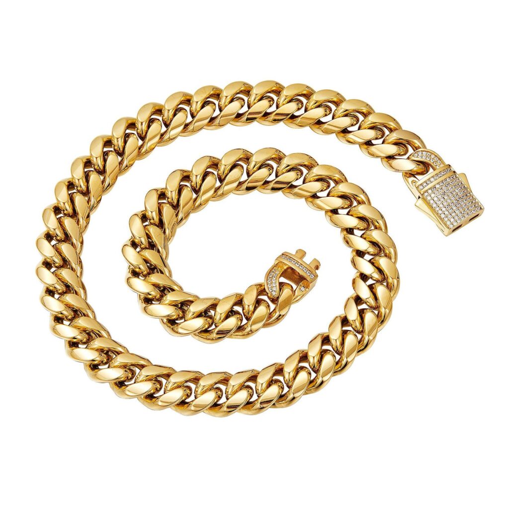 New Mens Necklace Stainless Steel Cuban Chain