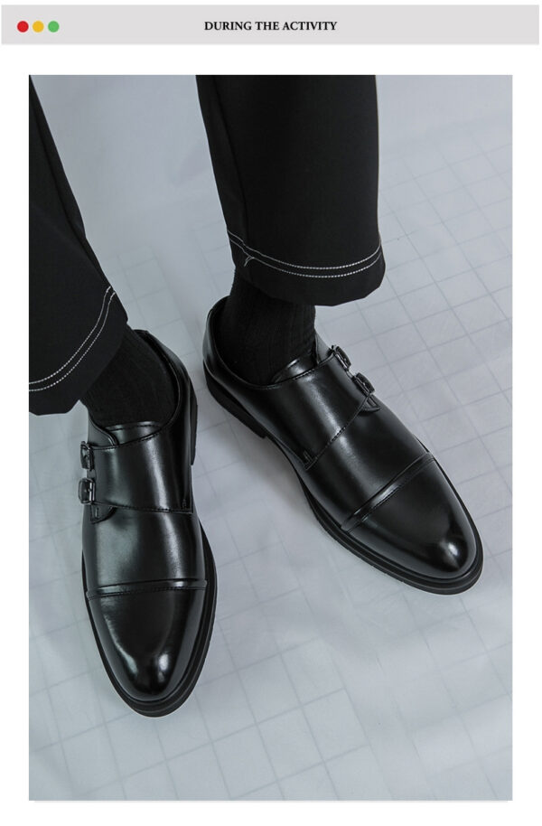 Pointed-toe Business Formal Leather Boots - Image 10