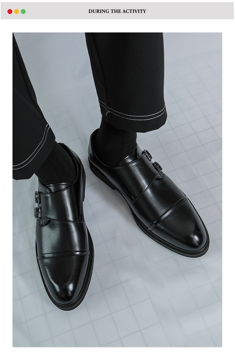 Pointed-toe Business Formal Leather Boots - Image 10