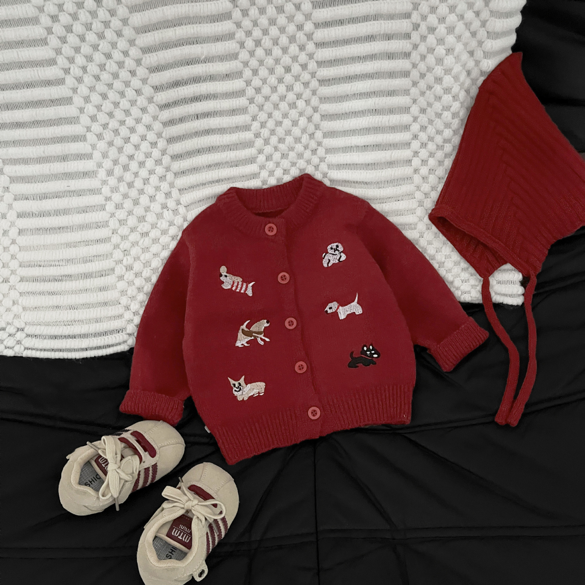 Embroidered Knitted Sweater Straight-leg Pants And A Romper - Image 40