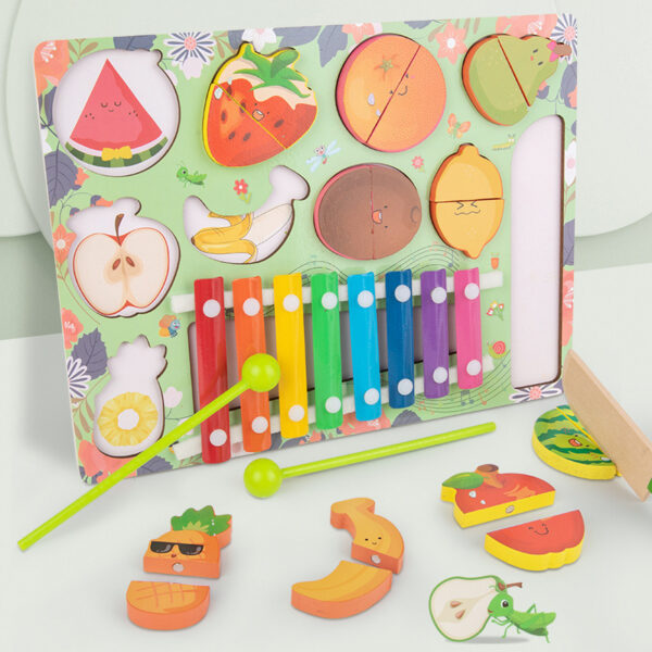 Baby Busy Board Diy Accessories Fruit Games Wooden Toys - Image 5