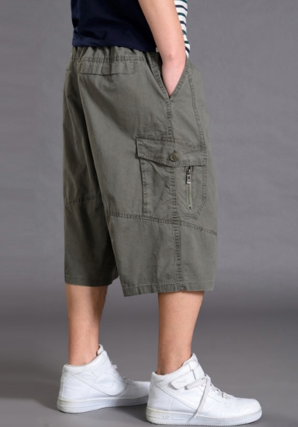 Sports Cropped Trousers Men's Loose Shorts Plus Fat Plus Size Fat Guy Casual Thin 7-point Overalls - Image 17