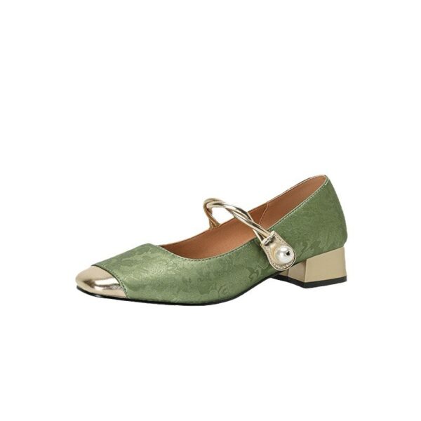 Women's Retro Plus-Size Chunky-Heel Pumps - Image 8