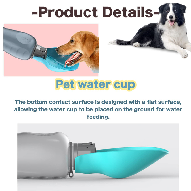 800ml Dogs Water Bottle Portable High Capacity Leakproof Pet Foldable Drinking Bowl Golden Retriever Outdoor Walking Supplies Pet Products - Image 11