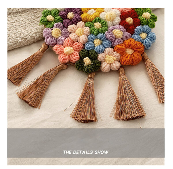 Ethnic Fluffy Bag For Women, Fashion Trend, Floral Small Round Bag, Stylish And Versatile, Can Be Worn On One Shoulder Or Cross-body - Image 25