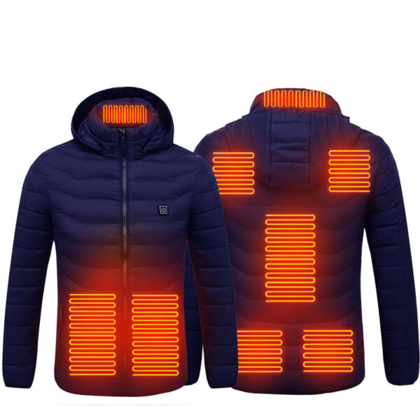 Winter Heated Jacket USB Electric Cotton Coat Zip-up Heater Thermal Clothing Heating Vest For Men - Image 95