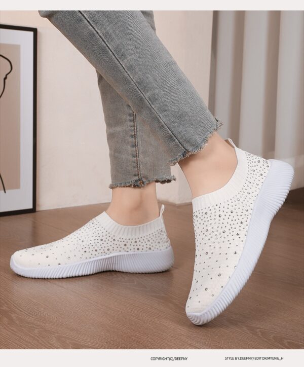 Plus-size Lightweight MD-soled Flyknit Stretchy Casual Shoes - Image 16