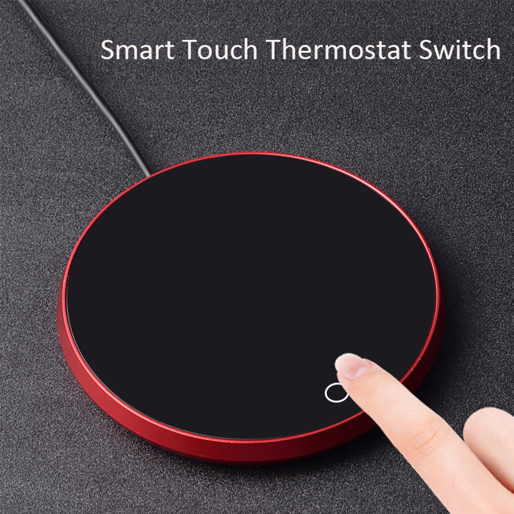 USB Coffee Mug Cup Warmer Milk Tea Water Cup Heating Electric Touch Pad Temperature Adjustable Hot Tea Maker Heater Warmer - Image 1