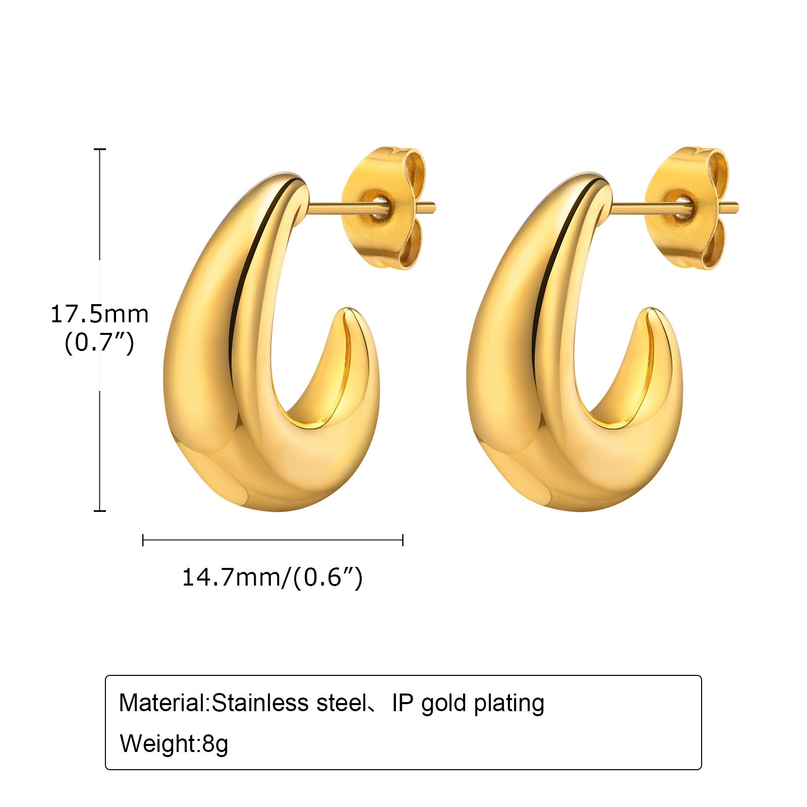 Elegant All-match Stainless Steel Earrings - Image 5