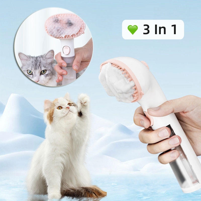 3 In 1 Pet Steam Brush Pet Cleaning Adjustable Comb Wash-free Comb Hair Removal Grooming Supplies Pets Accessories - Image 1