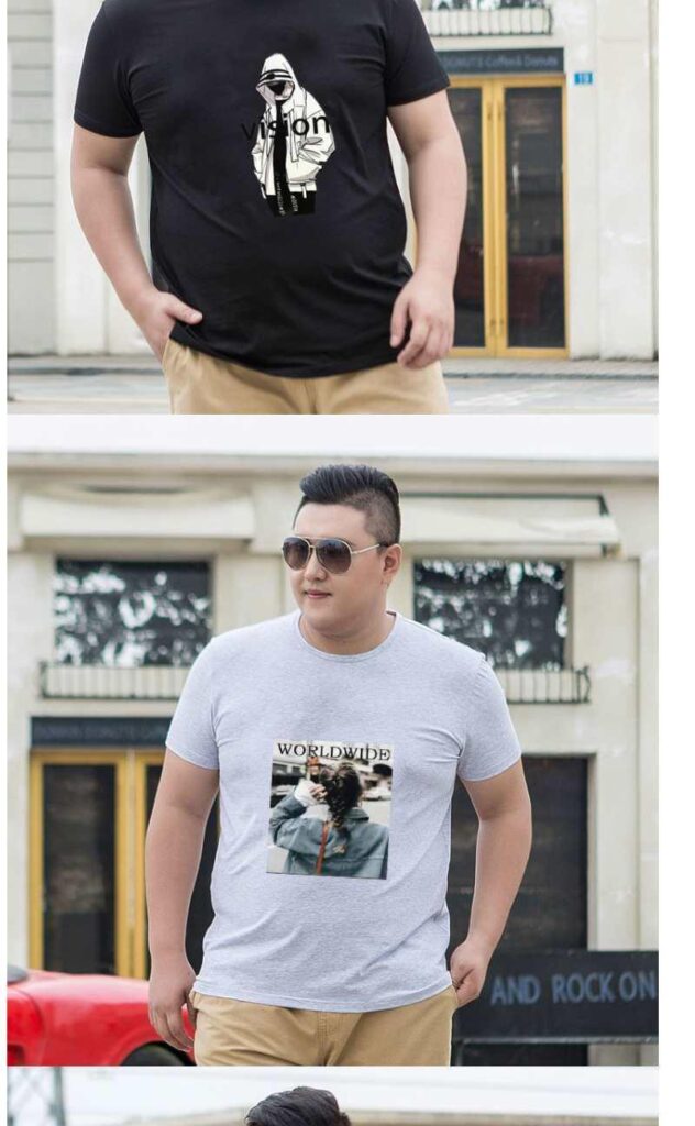 Men's Plus Fat  Size Loose Half Sleeve