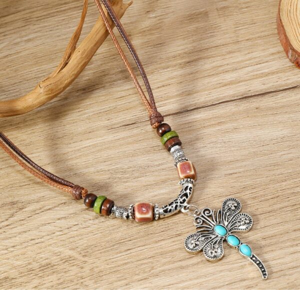 Cross-border New Earrings And Necklace 2-piece Set Fashion Turquoise Beaded Earrings And Necklace - Image 14