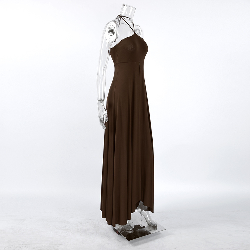 Halter-neck Sleeveless Strapless High Slit Dress - Image 10
