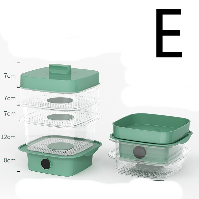 Multi-layer Dish Cover Heat Preservation Kitchen Cover Dining Table Leftover Storage Box Transparent Stack Cooking Hood Steamer - Image 12