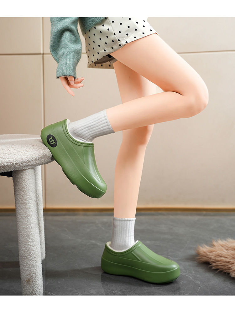 Envelope-style Warm Waterproof And Oil-resistant Slip-on Shoes - Image 11