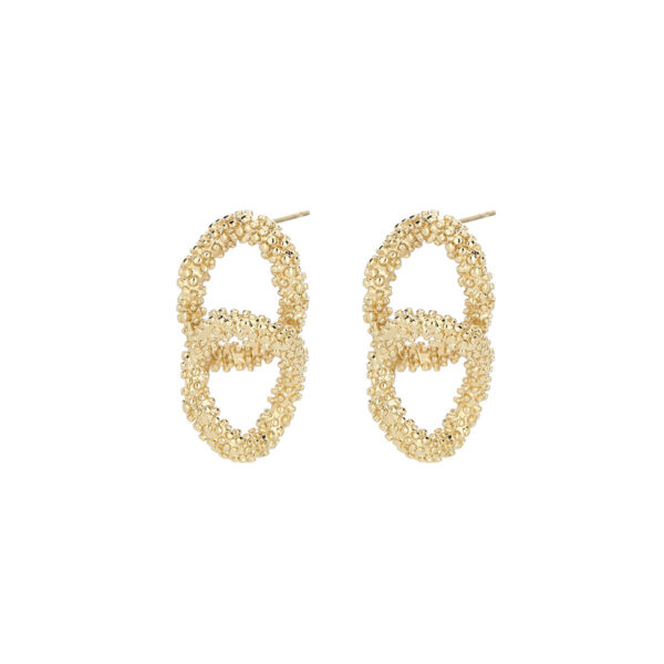 French Retro Frosted Hoop Earrings, Fashion Trendy Temperament Simple Studs, All-Match Geometric Vintage Jewelry - Image 2