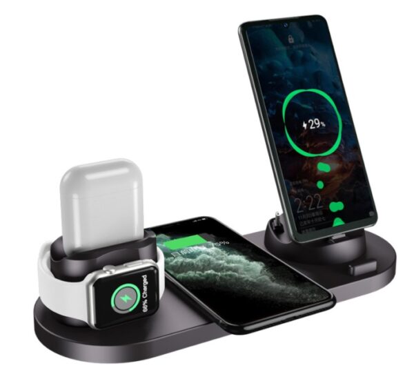 Wireless Charger For IPhone Fast Charger For Phone Fast Charging Pad For Phone Watch 6 In 1 Charging Dock Station - Image 12