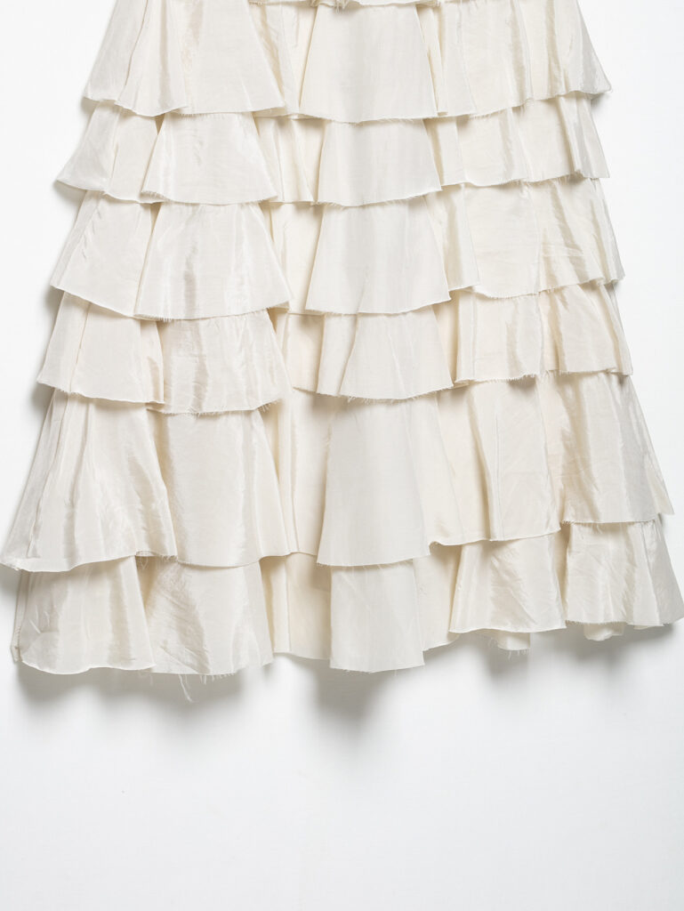 Women's Tiered-ribbon Decorated Cake-style Midi Skirt