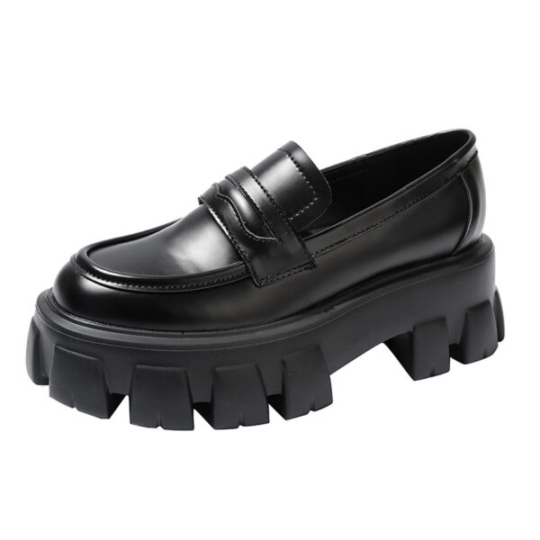 British Style Wide Fat Foot Loafers - Image 4