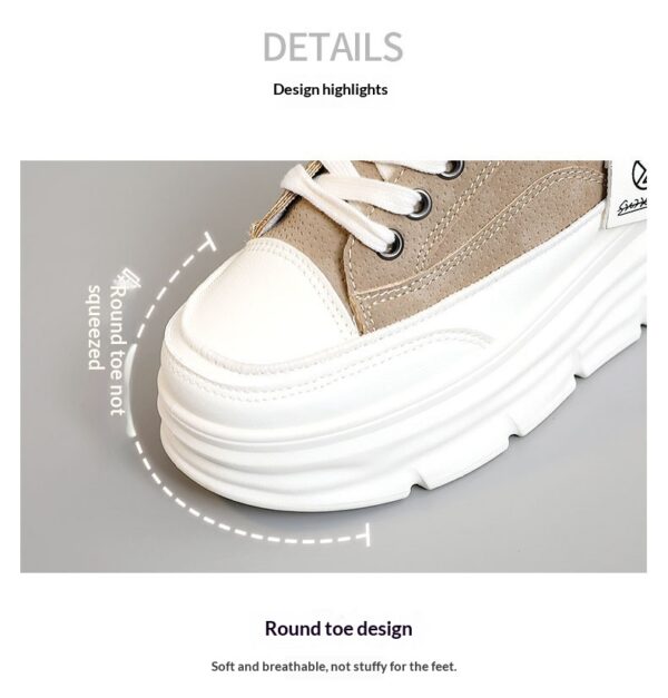 Women's Hidden-Heel Thick-Soled Durable All-Match Breathable Sneakers - Image 20
