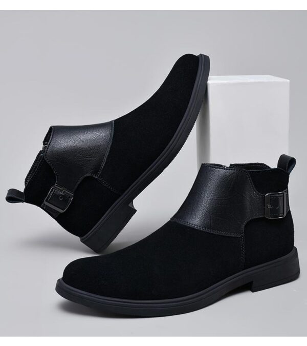 High-top British-style Leather Zip-up Ankle Boots - Image 16