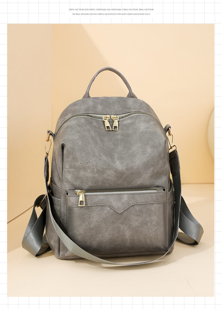 Korean-style Soft PU Large-Capacity Versatile SpringSummer New Arrival Womens Travel Backpack