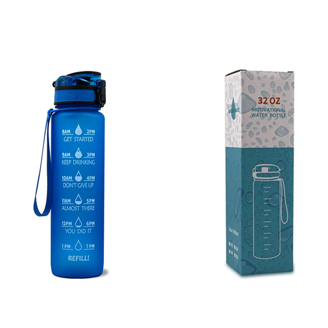 1L Tritan Water Bottle With Time Marker Bounce Cover Motivational Water Bottle Cycling Leakproof Cup For Sports Fitness Bottles - Image 27